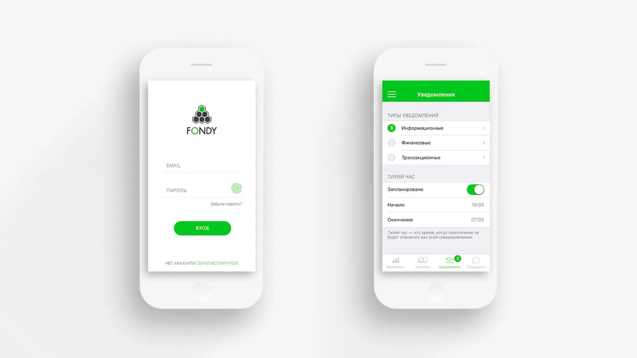 Fondy portal app design
