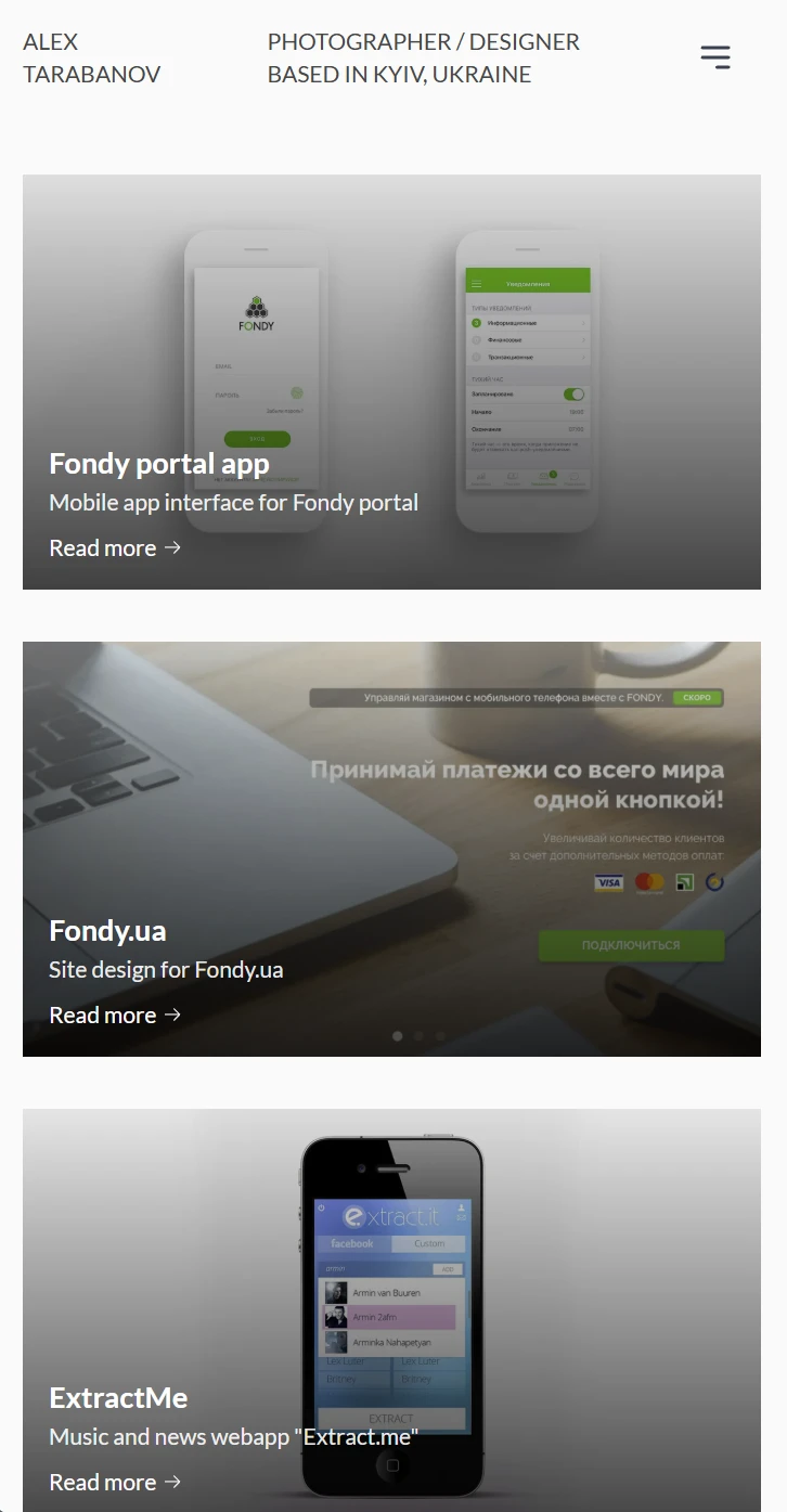 Design layout, mobile first
