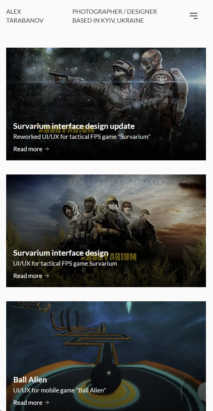 Game UX layout, mobile first