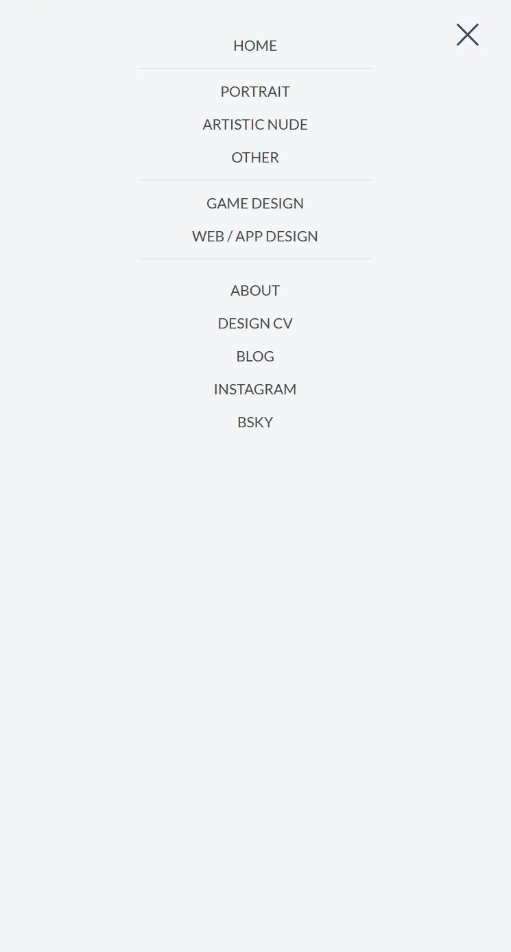 Main page layout, mobile first