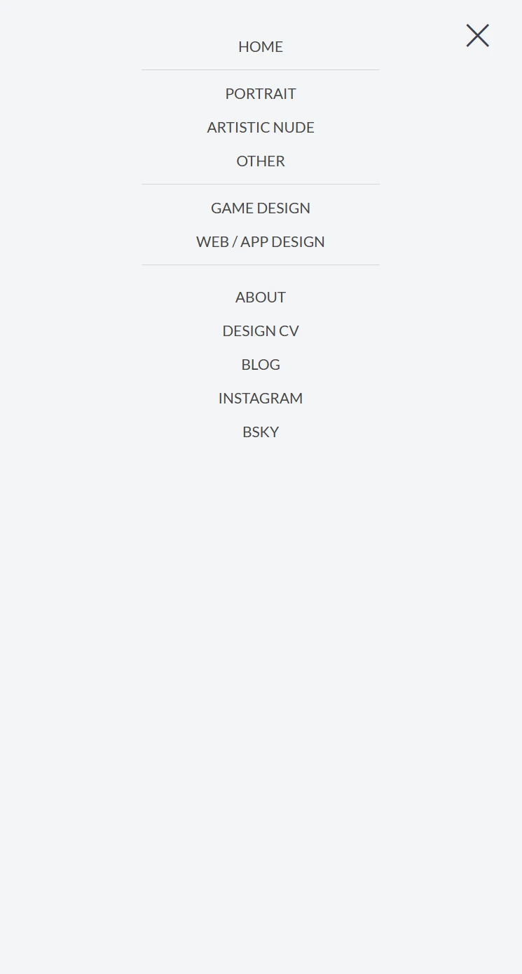 Main page layout, mobile first